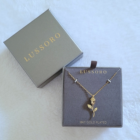 Lussoro Gold💛 Rose🌹 Pendant Necklace - NIB - Picture 2 of 15